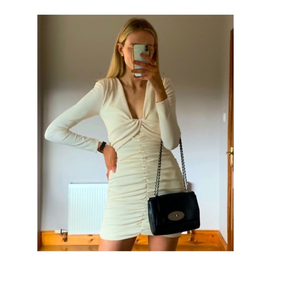 {Zara} Draped Long Sleeve Dress • L - Picture 15 of 16